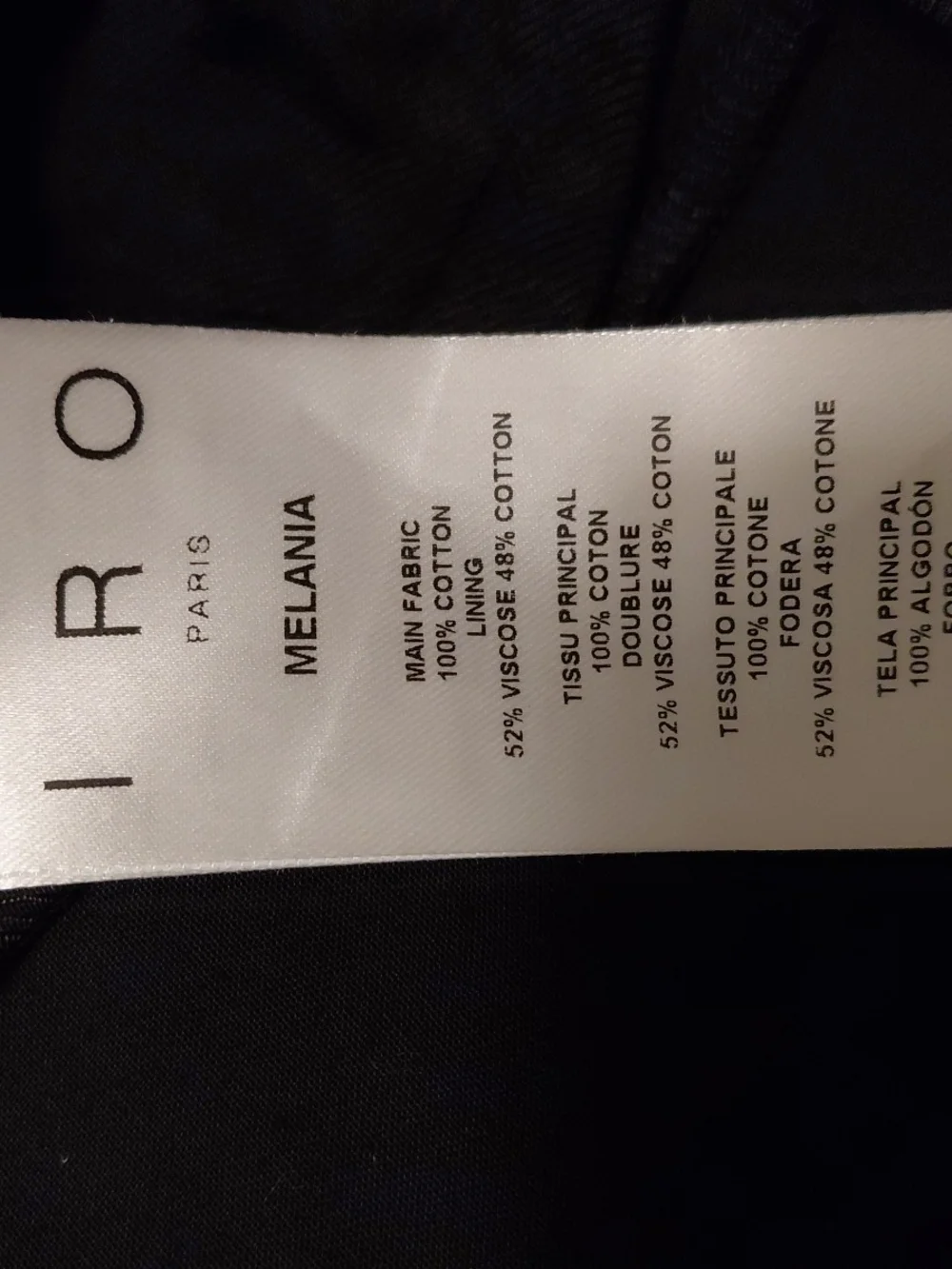 NWT IRO High waist wide leg pants Melania black Size 0
